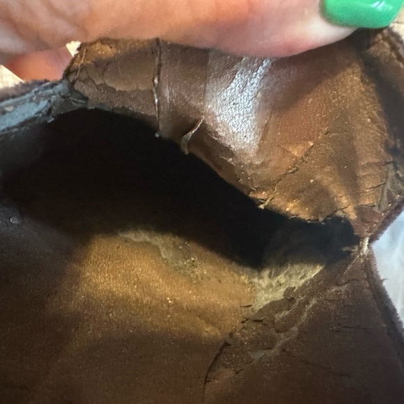 Vintage Brown Velvet Block Heel Loafers by Joan & David 10M Monica Sculpted - Picture 5 of 13